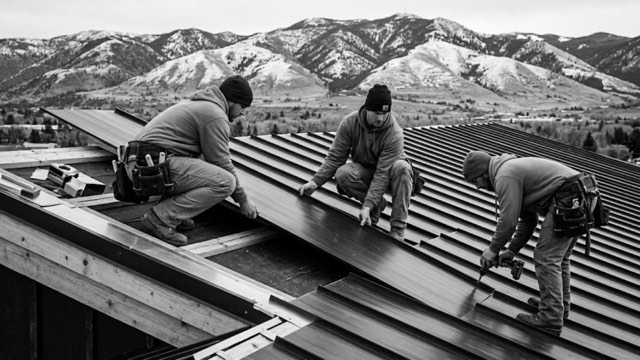 Metal Roofing in progress at a Missoula, MT property